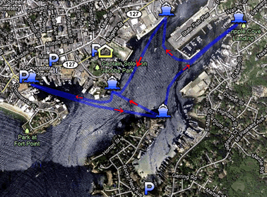 Gloucester Harbor Water Shuttle and Tour - interactive map
