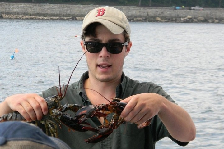 a crab on a boat in a body of water
