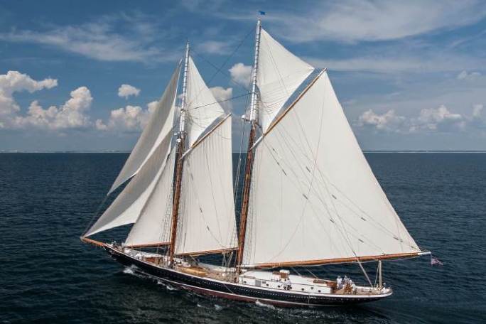 a small boat in a large body of water